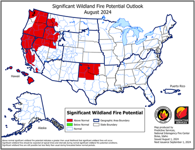 Surviving the Flames: Wildfire Danger in the Western and Southern States and Hawaii