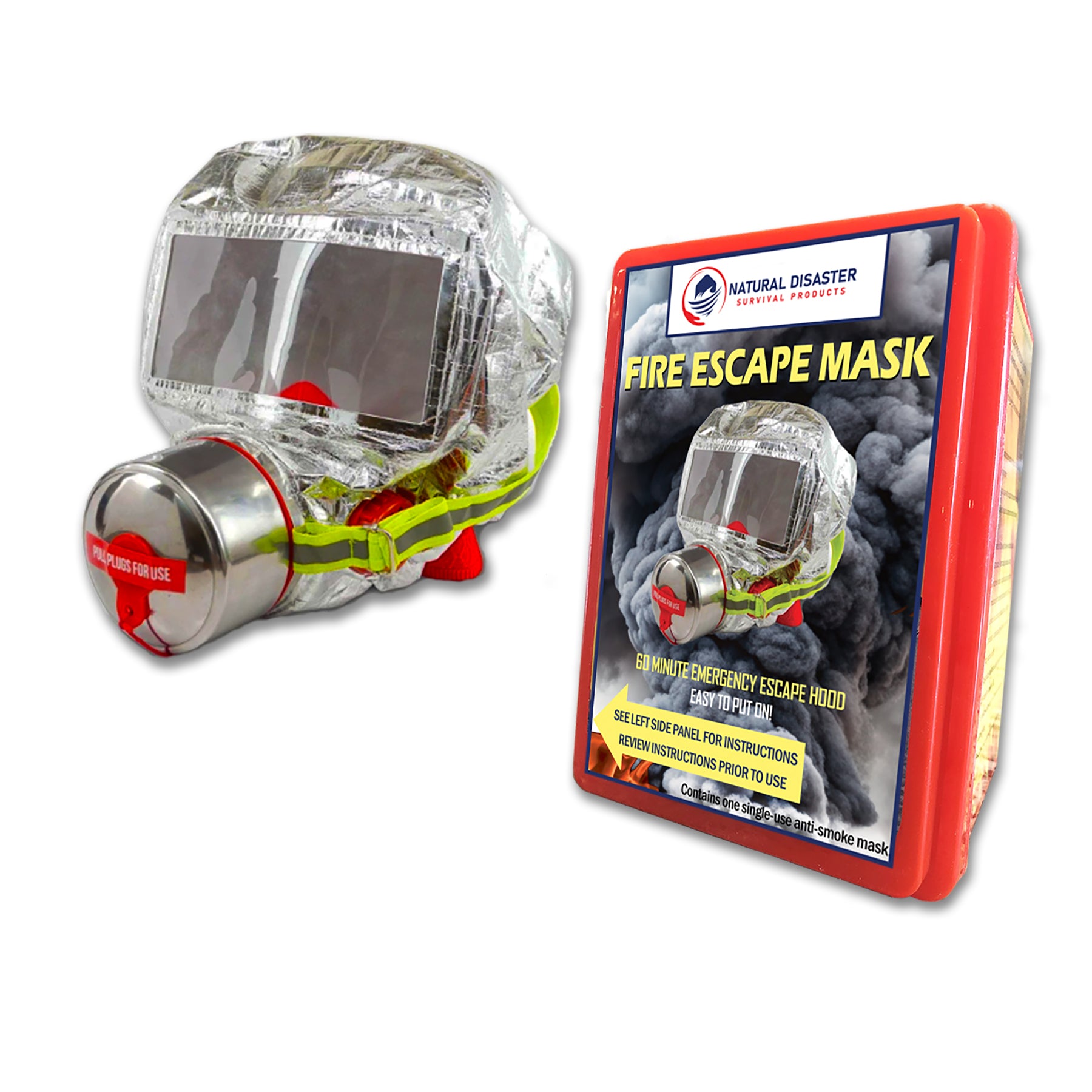 60 Minute Fire Escape Mask for Single Use – Natural Disaster Survival ...