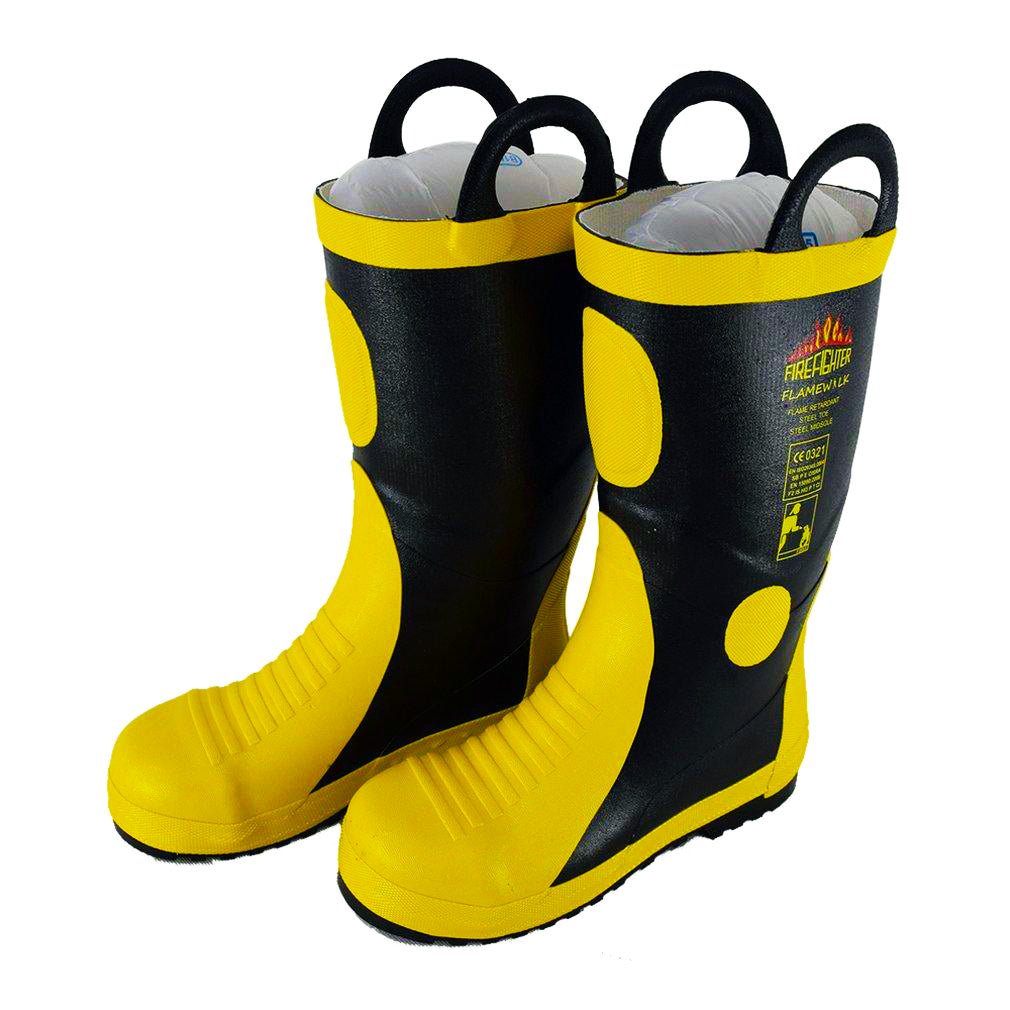 Firefighter's Rubber Fire Fighting Safety Boots - Natural Disaster Survival Products