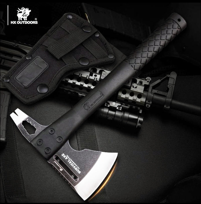 HX Outdoors Multifunctional Fire Rescue Axe and Hammer