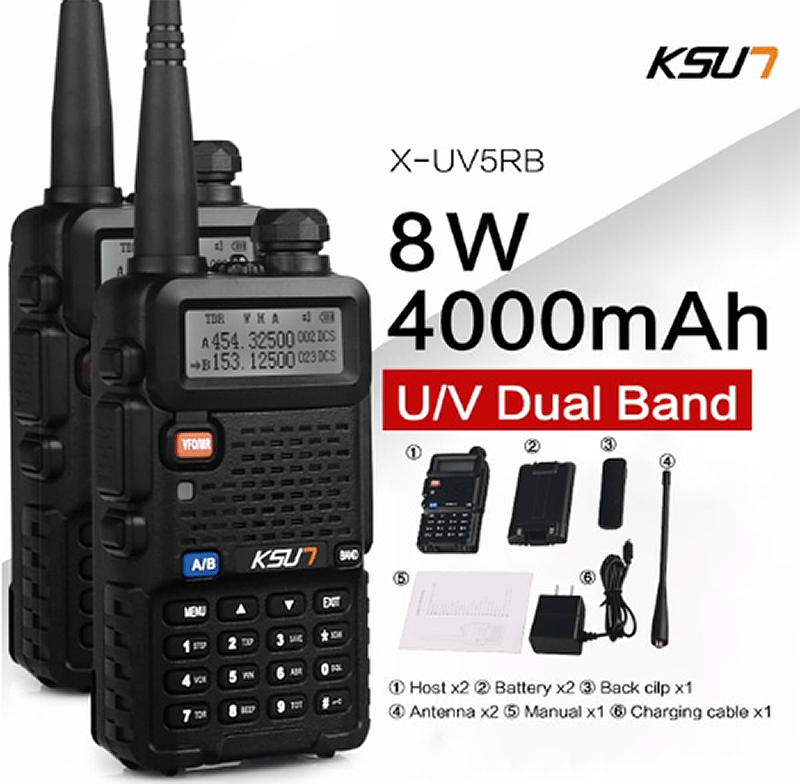 KSUN X-UV5RB Walkie Talkie (Set of Two) – Natural Disaster Survival ...