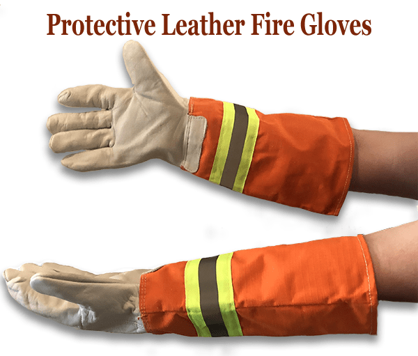 Protective Cowhide Leather Fire Fighter Gloves