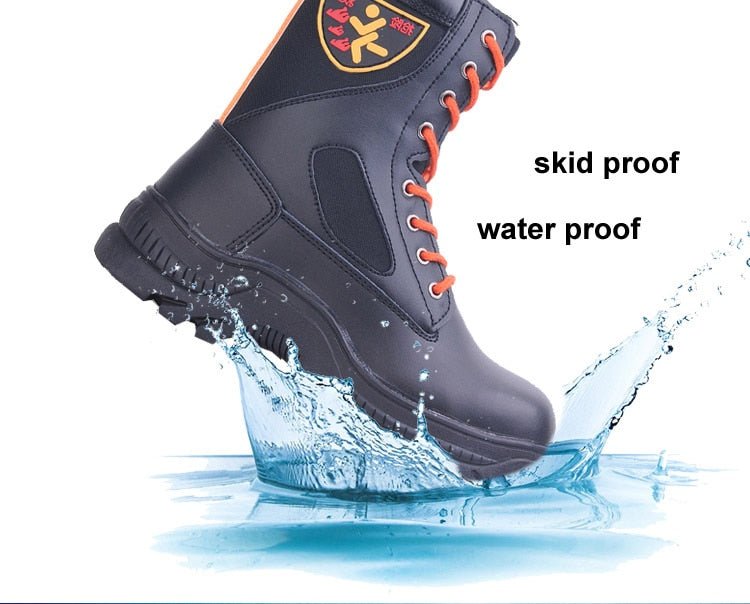 Steel Reinforced Fire Rescue Boots - Natural Disaster Survival Products