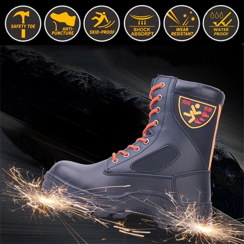 Steel Reinforced Fire Rescue Boots