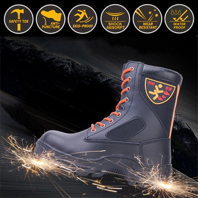 Steel Reinforced Fire Rescue Boots - Natural Disaster Survival Products