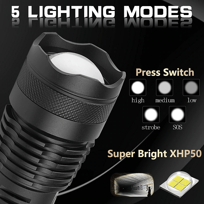 best high powered rechargeable flashlight XHP120 Powerful, Multi-Purpose Survival Flashlight – Natural Disaster Survival Products